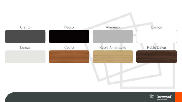 TEXTURAS, COLORES Y CARACTERISTICAS LINEA OPTIMA