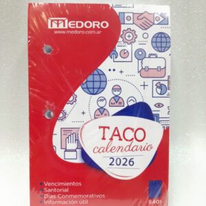 TACO CALENDARIO 2026 MEDORO