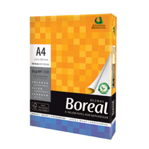 RESMA DE PAPEL BOREAL T/A4 90 GRS.X 500 HS.