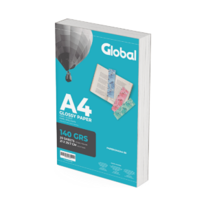 PAPEL FOTOGRAFICO GLOSSY A4 140grs. X 20hs. GLOBAL