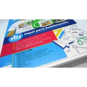 PAPEL PARA SUBLIMAR A4 100grs X 10hjs IBI SKU: 635020