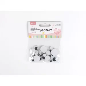 OJOS AUTOADHESIVOS TAMAÑO SURTIDO 30pcs ibi SKU: 660100