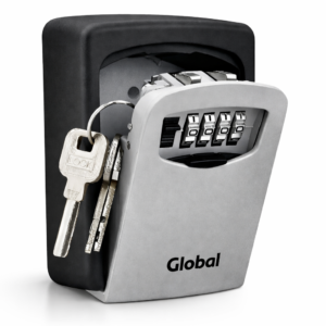 Caja Guarda Llaves Mini Con Apertura De Combinación Mecánica Y 2 Llaves 12X0,9X0,4Cm (Ideal Airbnb) - Global
