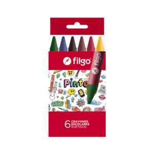 CRAYONES DE CERA FILGO X 6 CORTOS