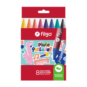 CRAYONES DE CERA FILGO X 8 CORTOS PERLADO
