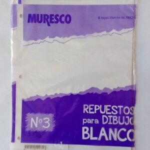 REPUESTO DE DIBUJO BLANCO NRO 3 X 8 Hs MURESCO