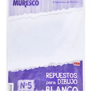 REPUESTO DE DIBUJO BLANCO NRO 5 X 8 Hs MURESCO