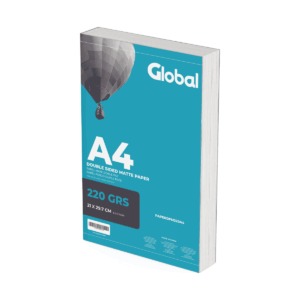 PAPEL FOTOGRAFICO GLOSSY A4 220grs. bifaz X 20hs. GLOBAL