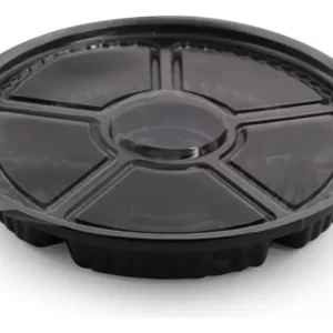 BANDEJA PLASTICA C/DIVIS. C/TAPA P/PICADAS