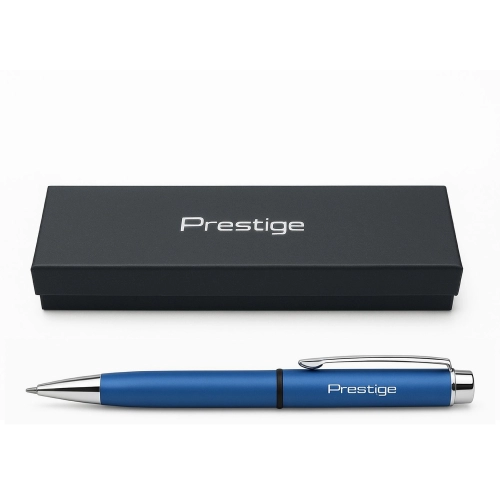 BOLIGRAFO PRESTIGE METALICO AZUL EN ESTUCHE SKU: 070083