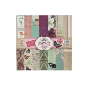 PAPEL P/SCRAP 20*20cm 180grs 28Hjs VINTAG ibicraft SKU: 600835