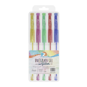 BOLIGRAFO EZCO GEL GLITTER X5UND201002-5M