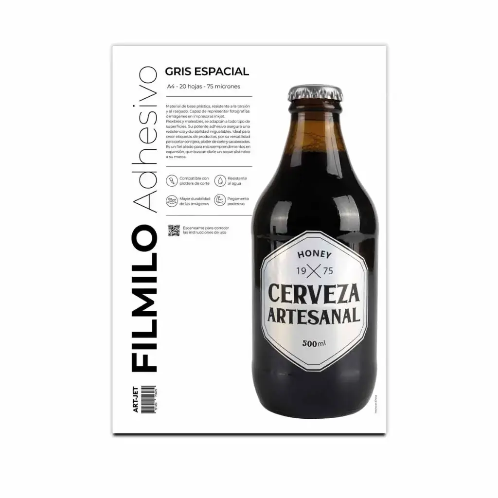 FILMILO ACETATO GRIS ESPACIAL T.A4 x 20 Hs ART-JET