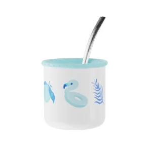 SUBLIMACION MATE C/BOMBILLA CELESTE PASTEL ART--JET