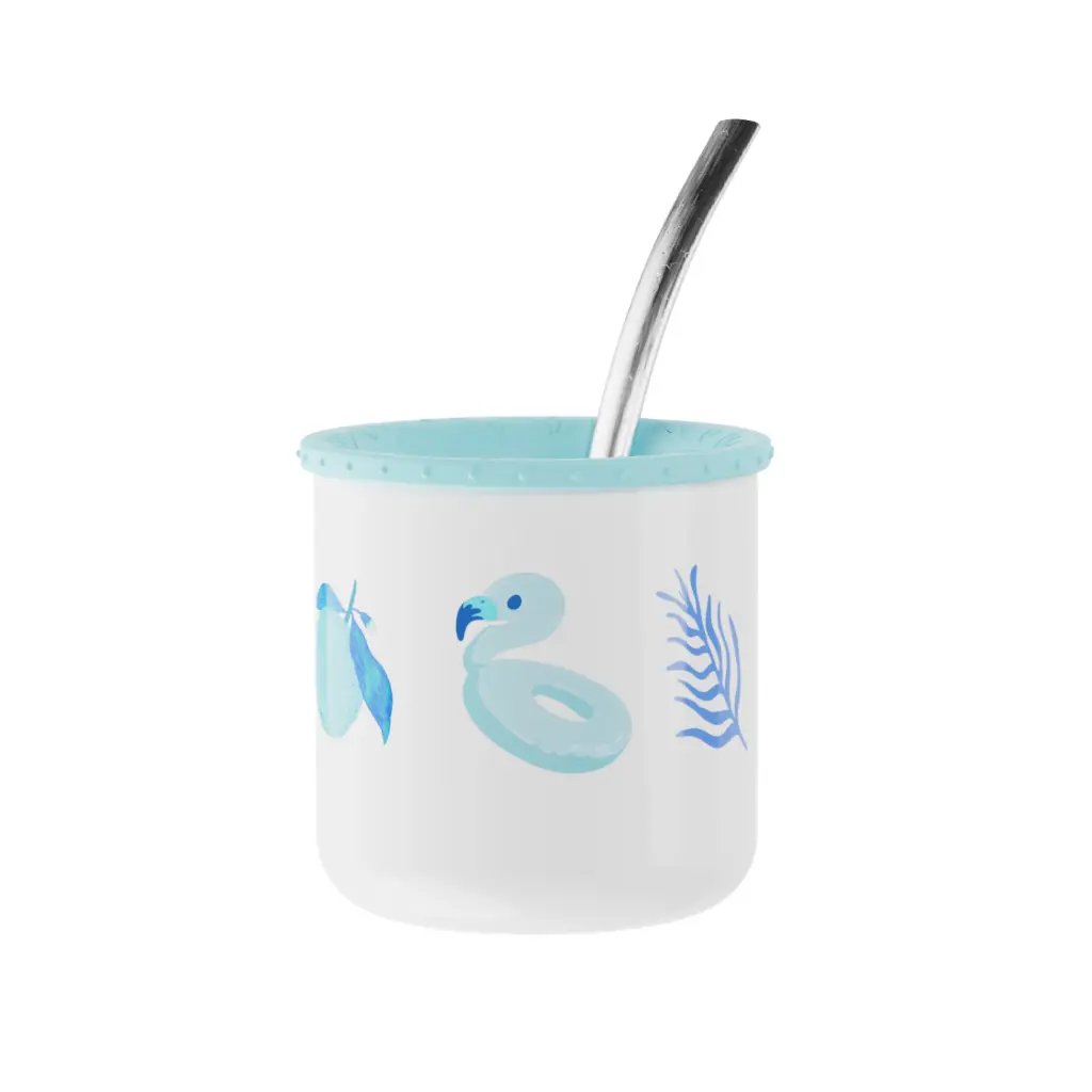SUBLIMACION MATE C/BOMBILLA CELESTE PASTEL ART--JET