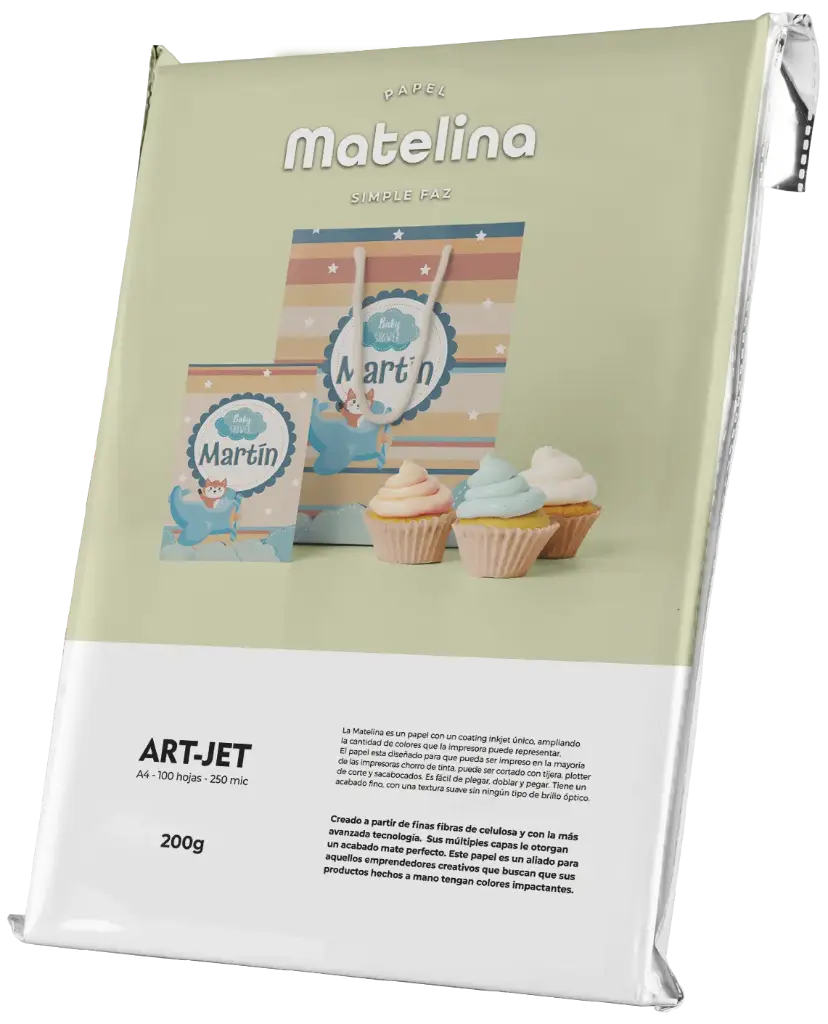 PAPEL MATELINA SIMPLE FAZ 200g T.A4 x 100 Hs ART-JET