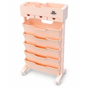 CARRO ORGANIZADOR MOVIL IBICRAFT 40x20x78Cm PINK SKU: 990051